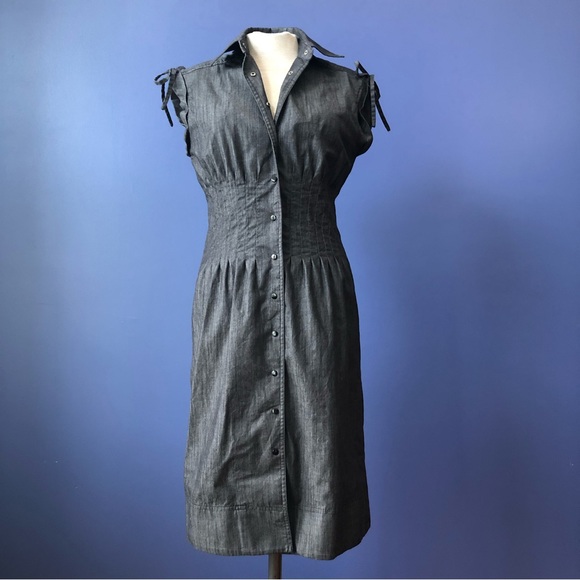 Calvin Klein Dresses & Skirts - Calvin Klein Steel Gray Cotton Spandex Dress XSmall XS 2